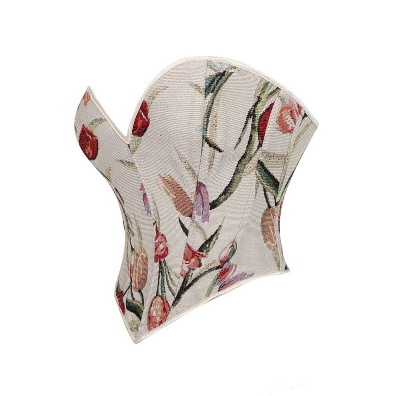 Сексуальный парчовый корсет с абрикосовым цветочным принтом, женский корсет с завышенной талией на шнуровке, бюстье с эффектом пуш-ап, укороченный топ
Сексуальный парчовый корсет с абрикосовым цветочным принтом, женский корсет с завышенной талией на шнуровке, бюстье с эффектом пуш-ап, укороченный топ