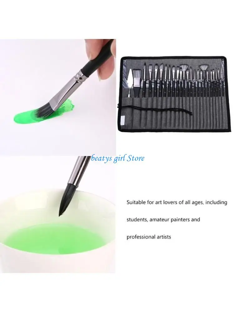 C7AB 24 Pieces Acrylic Paint Brushes Artist Painting Brushes Nylon Brush Set for Oil
C7AB 24 Pieces Acrylic Paint Brushes Artist Painting Brushes Nylon Brush Set for Oil