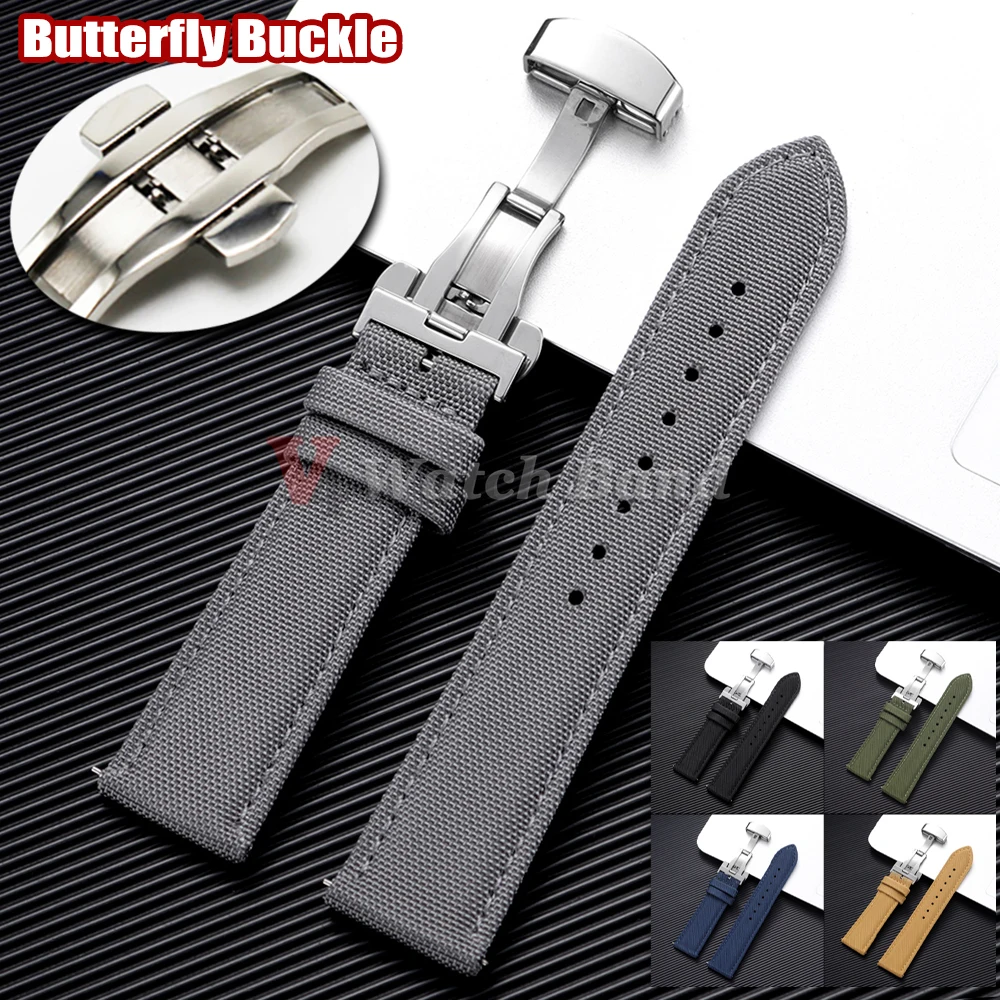 Sailcloth Strap Nylon Watch Band 20mm 22mm for Rolex for Seiko Butterfly Buckle Men Sport Business Quick Release Green Wristband
Sailcloth Strap Nylon Watch Band 20mm 22mm for Rolex for Seiko Butterfly Buckle Men Sport Business Quick Release Green Wristband