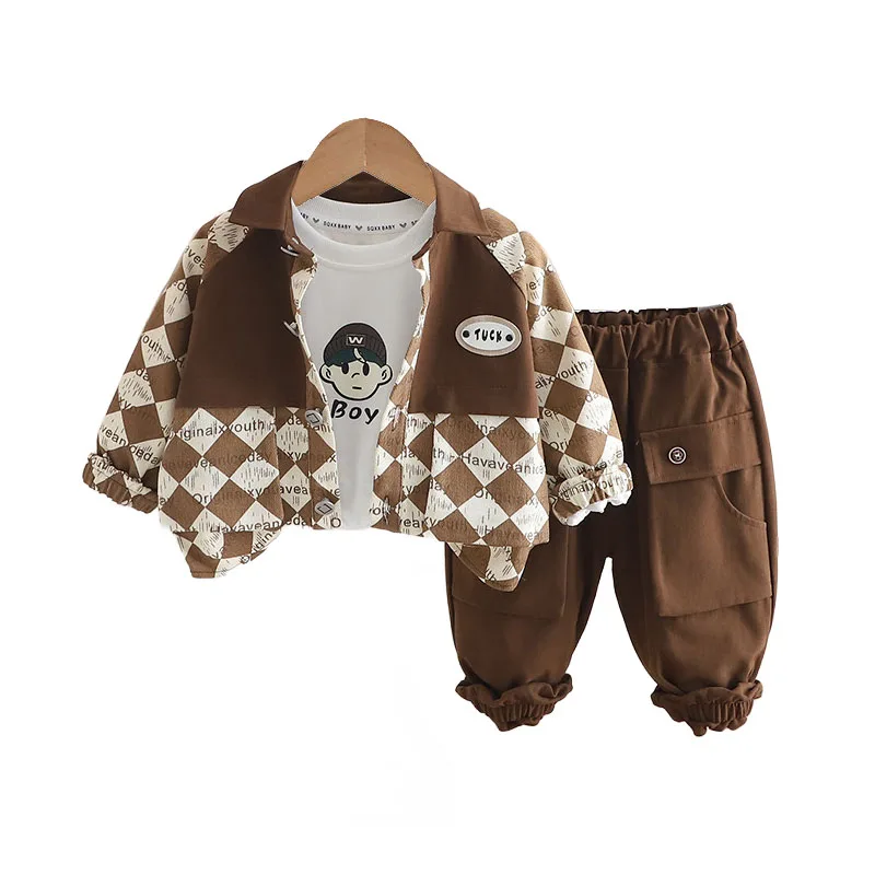 Baby Boy Spring Outfit Set 2025 Autumn Patchwork Letter Long Sleeve Jackets + T-shirts + Pants Korean Fashion Kids Boys Clothes
Baby Boy Spring Outfit Set 2025 Autumn Patchwork Letter Long Sleeve Jackets + T-shirts + Pants Korean Fashion Kids Boys Clothes