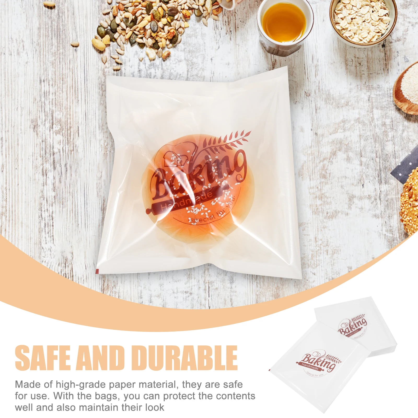 100 Pcs Bread Bakery Accessory Yellow Kraft Paper Bags Food Containers Lids S wich Unbleached Oil Proof Packing Treat Baking
100 Pcs Bread Bakery Accessory Yellow Kraft Paper Bags Food Containers Lids S wich Unbleached Oil Proof Packing Treat Baking