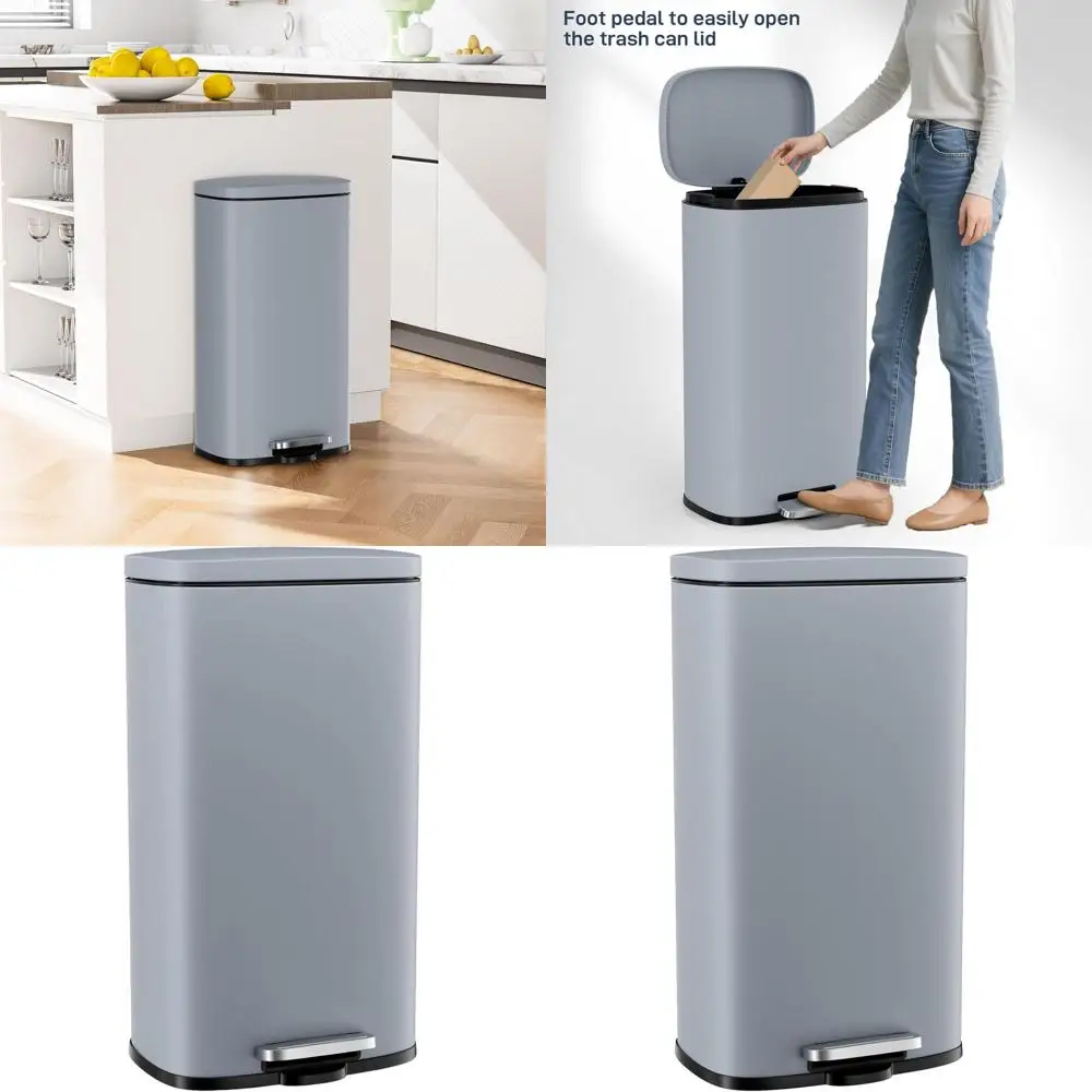 13.2 Gallon Stainless Steel Step Trash Can with Removable Inner Bucket, Touchless Lid, Suitable for Kitchen and Home (Haze Blue,
13.2 Gallon Stainless Steel Step Trash Can with Removable Inner Bucket, Touchless Lid, Suitable for Kitchen and Home (Haze Blue,