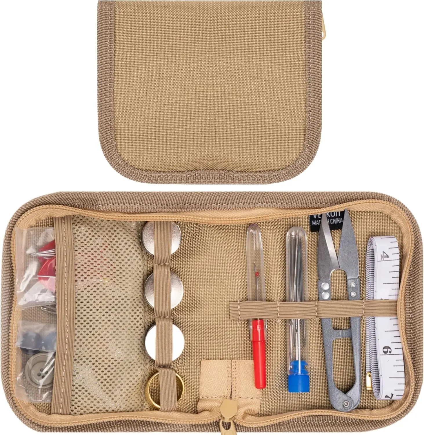 Tactical Sewing Kit, Survival Repair Kit with Buttons, Portable Nylon Case for Outdoor, Home, EDC
Tactical Sewing Kit, Survival Repair Kit with Buttons, Portable Nylon Case for Outdoor, Home, EDC