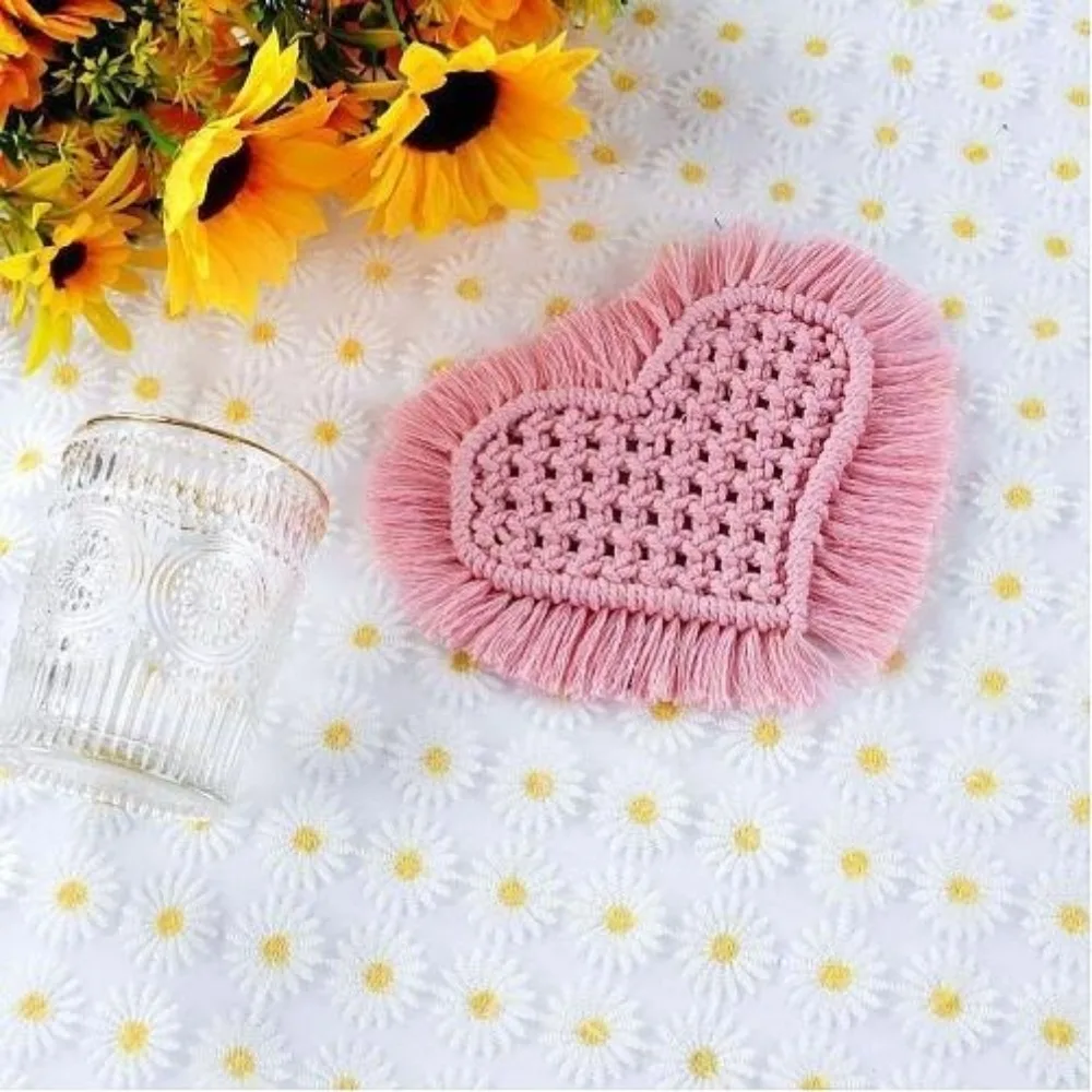 2Pcs Cotton Macrame Cup Mats Handmade Tassel Coaster Heart Flamingo 150x200mm
2Pcs Cotton Macrame Cup Mats Handmade Tassel Coaster Heart Flamingo 150x200mm