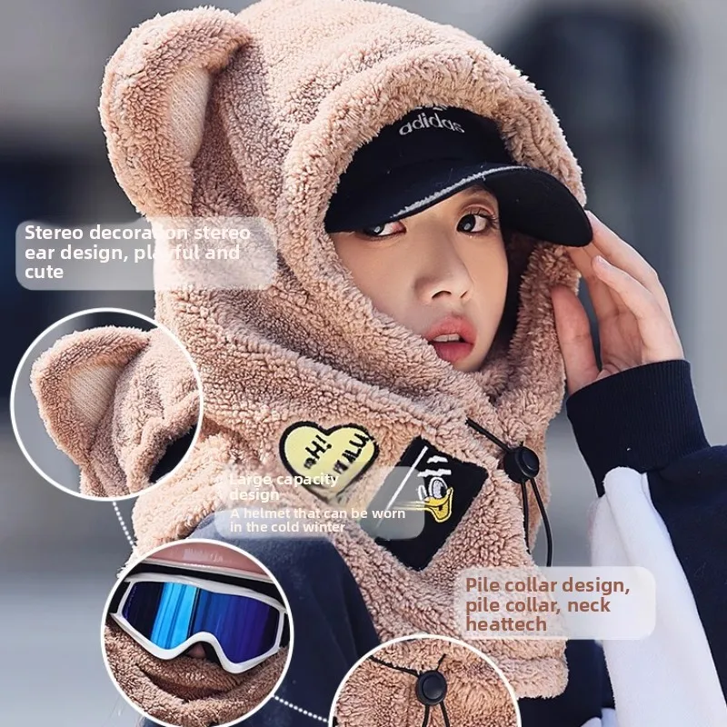 Чехол для лыжного шлема с ушками животных, грелка для катания на лыжах с медвежьими кошачьими ушками, удобная мягкая флисовая зимняя теплая грелка для катания на лыжах, аксессуары для лыж
Чехол для лыжного шлема с ушками животных, грелка для катания на лыжах с медвежьими кошачьими ушками, удобная мягкая флисовая зимняя теплая грелка для катания на лыжах, аксессуары для лыж
