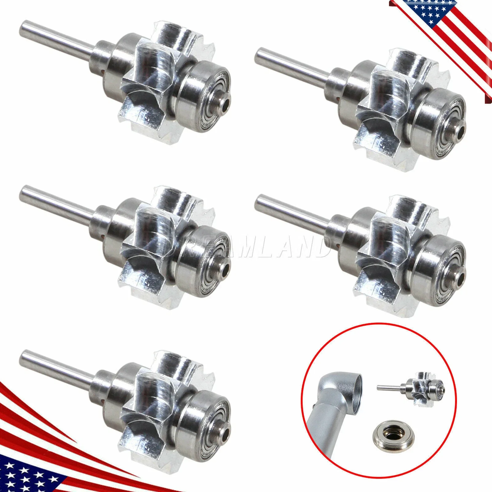 5PCS Dental Turbine Rotor Cartridge For E-generator LED High Speed Handpiece Kavo Style
5PCS Dental Turbine Rotor Cartridge For E-generator LED High Speed Handpiece Kavo Style