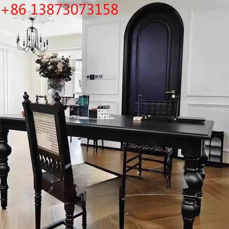 French solid wood retro American small apartment household dining table
French solid wood retro American small apartment household dining table