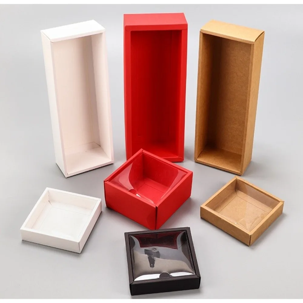 10PCS/SET Gift Paper Box Clear Window Kraft Gift Box Reusable Hardcore Drawer Gift Box DIY Foldable Packaging Box Birthday Gift
10PCS/SET Gift Paper Box Clear Window Kraft Gift Box Reusable Hardcore Drawer Gift Box DIY Foldable Packaging Box Birthday Gift