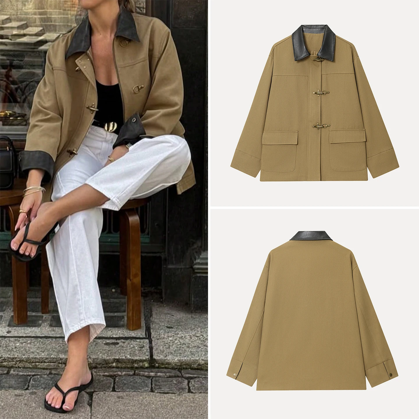 Casual Sle Leather Collar Jaet for Women Autumn 2025 Faionable Versatile Leisure Workwear Ele ort Outerwear
Casual Sle Leather Collar Jaet for Women Autumn 2025 Faionable Versatile Leisure Workwear Ele ort Outerwear