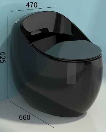 Modern Egg Shaped One Piece Toilet Matt Black Ceramic WC Sanitary Ware Water Saving Bathroom Toilet Bowl
Modern Egg Shaped One Piece Toilet Matt Black Ceramic WC Sanitary Ware Water Saving Bathroom Toilet Bowl