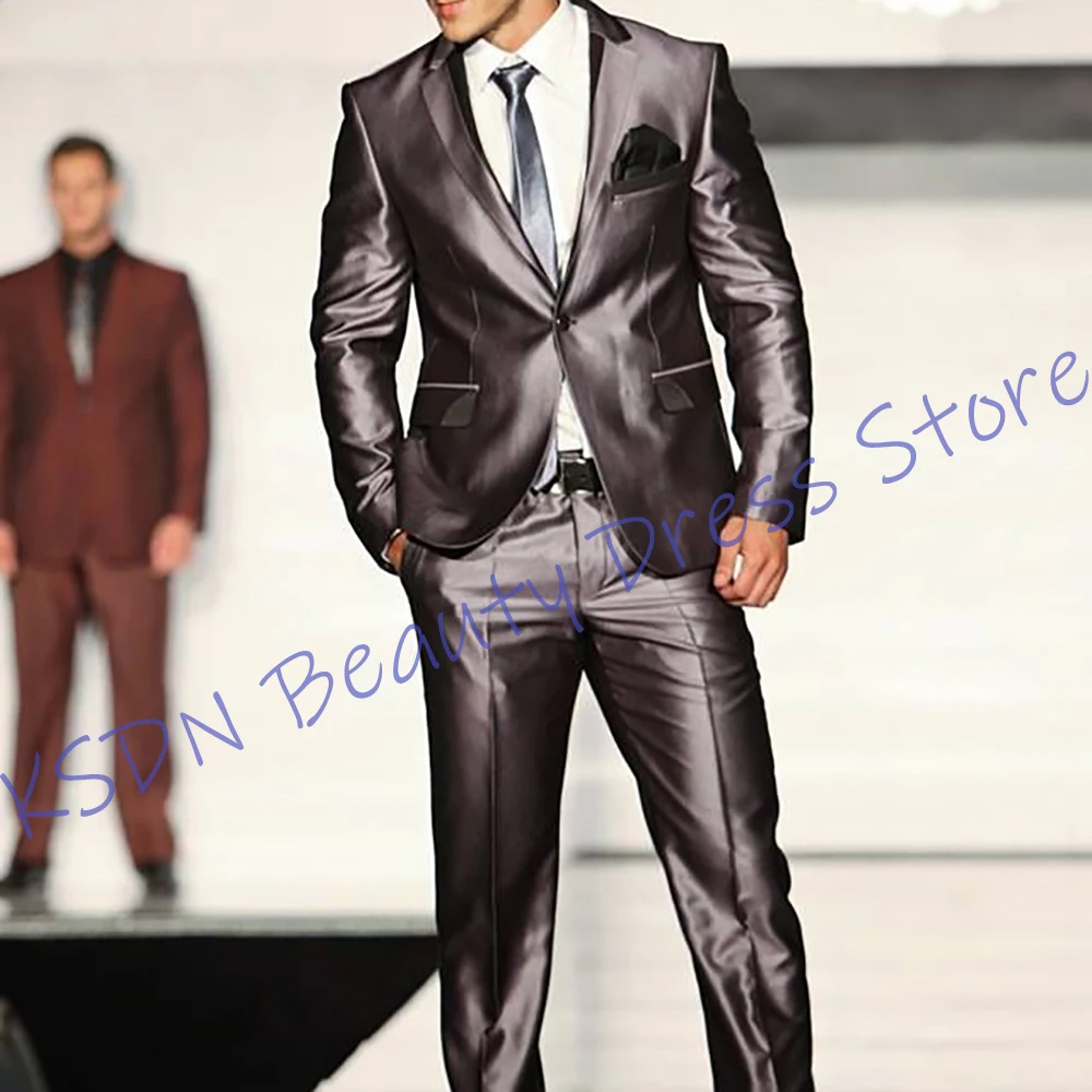 Мужской блестящий серый костюм на заказ, облегающий комплект из 2 предметов (куртка + брюки), стильный элегантный пиджак, атласный наряд для официальной вечеринки
Мужской блестящий серый костюм на заказ, облегающий комплект из 2 предметов (куртка + брюки), стильный элегантный пиджак, атласный наряд для официальной вечеринки