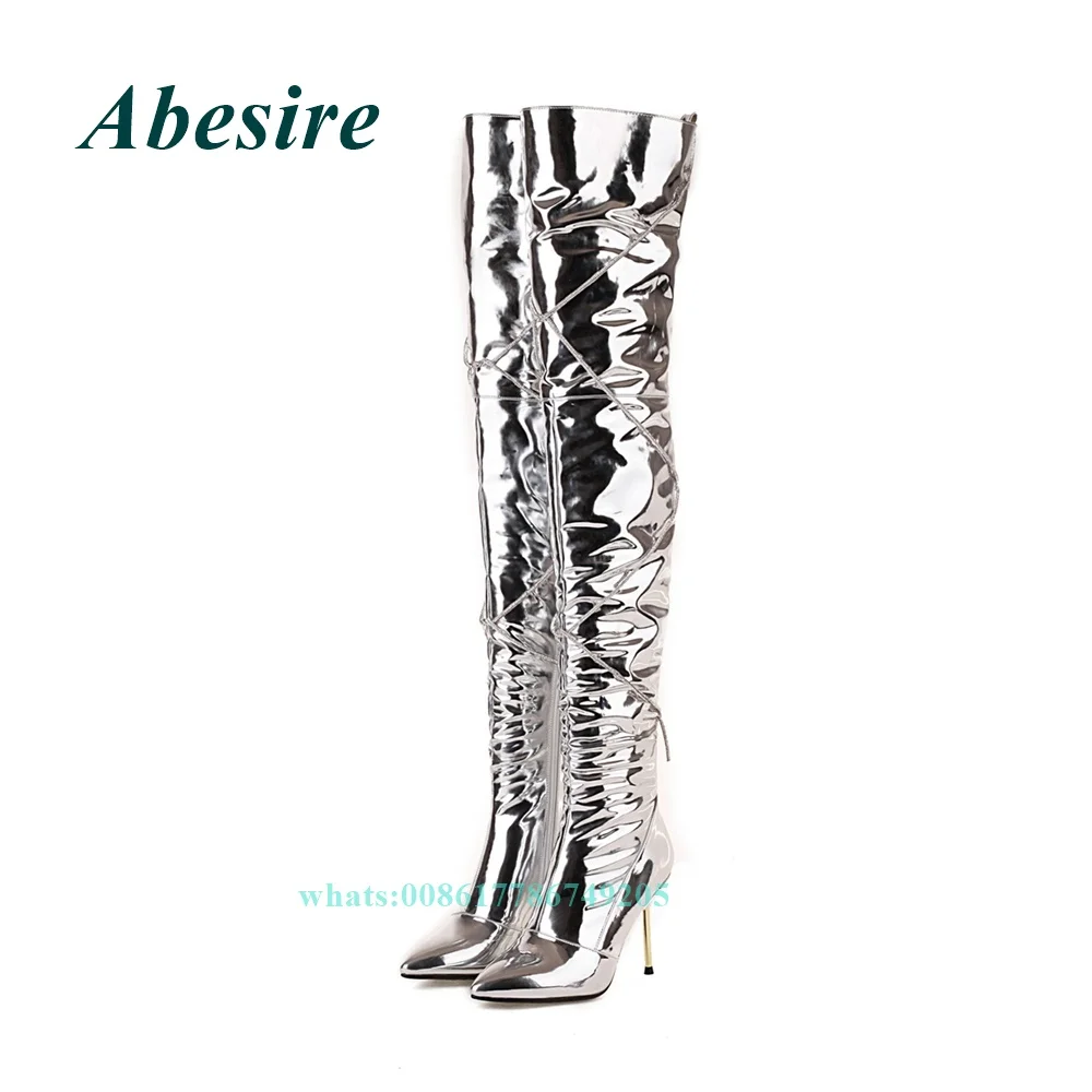 Patent Leather 2022 New Boots Pointed Toe Stiletto Over The Knee Long Boots Strappy Cross Tied High Heels Women Shoes Winter
Patent Leather 2022 New Boots Pointed Toe Stiletto Over The Knee Long Boots Strappy Cross Tied High Heels Women Shoes Winter