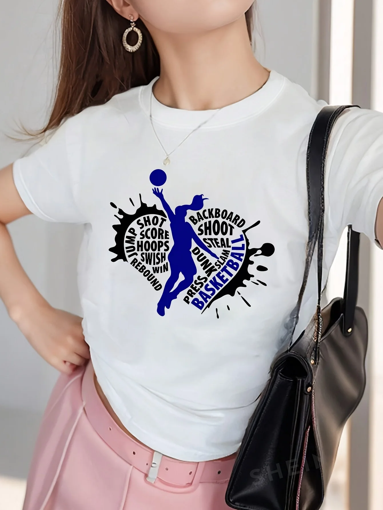 Basketball Girl Print Crew Neck T-shirt, Short Sleeve Casual Top For Summer & Spring, Women's Clothing
Basketball Girl Print Crew Neck T-shirt, Short Sleeve Casual Top For Summer & Spring, Women's Clothing