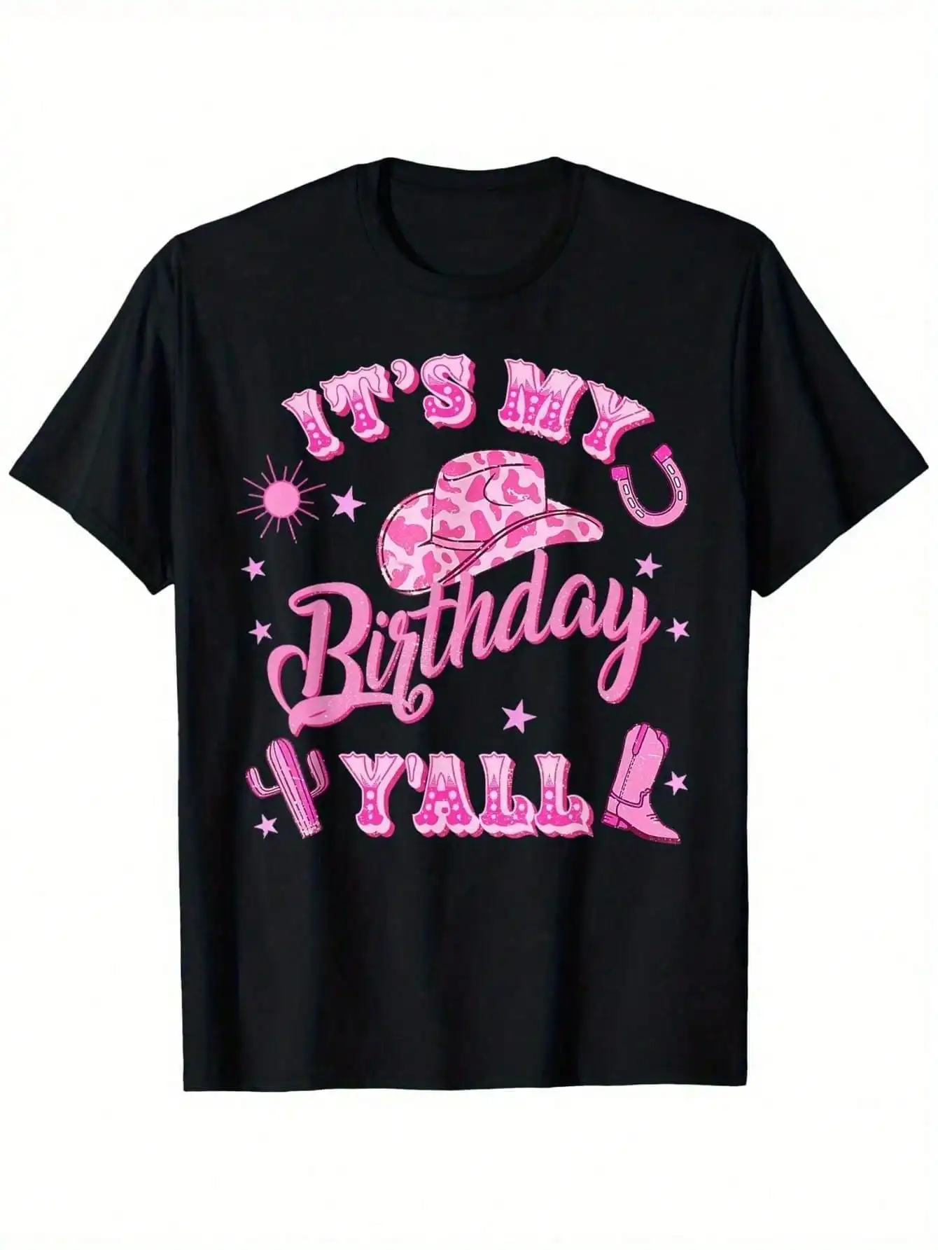 Howdy It'S My Birthday Retro Western Cow Cow Hat T-Shirt, Fashionable Cotton Top Short Sleeve, Street Style Short T-shirt,
Howdy It'S My Birthday Retro Western Cow Cow Hat T-Shirt, Fashionable Cotton Top Short Sleeve, Street Style Short T-shirt,
