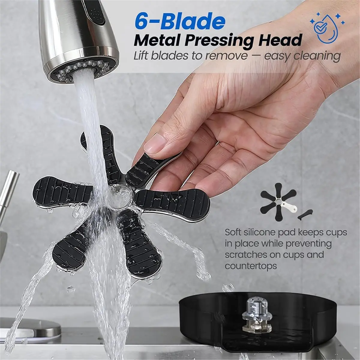 High Pressure Cup Washer with Stainless Steel, Universal Cup Cleaner with US-Standard 9/16" 3-Way Valve
High Pressure Cup Washer with Stainless Steel, Universal Cup Cleaner with US-Standard 9/16" 3-Way Valve