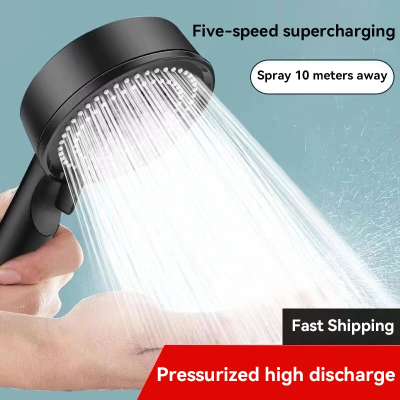 5 Mode Pressure Boost Shower Head Multifunction Adjustable Large Water Yield Shower Nozzle Massage Shower Bathroom Accessory
5 Mode Pressure Boost Shower Head Multifunction Adjustable Large Water Yield Shower Nozzle Massage Shower Bathroom Accessory