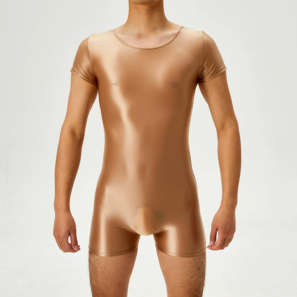 Solid Color Mens Fitness Bodysuits Short Sleeve Sheer Oil Shiny T-shirts High Elastic Shapers Leotard Tops Tees
Solid Color Mens Fitness Bodysuits Short Sleeve Sheer Oil Shiny T-shirts High Elastic Shapers Leotard Tops Tees