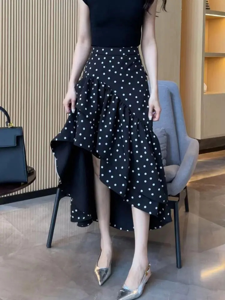 2026 Spring and Summer New Fashion Design High-waisted Slimming Polka Dot Skirt Irregular Hip-hugging Skirt for Women
2026 Spring and Summer New Fashion Design High-waisted Slimming Polka Dot Skirt Irregular Hip-hugging Skirt for Women