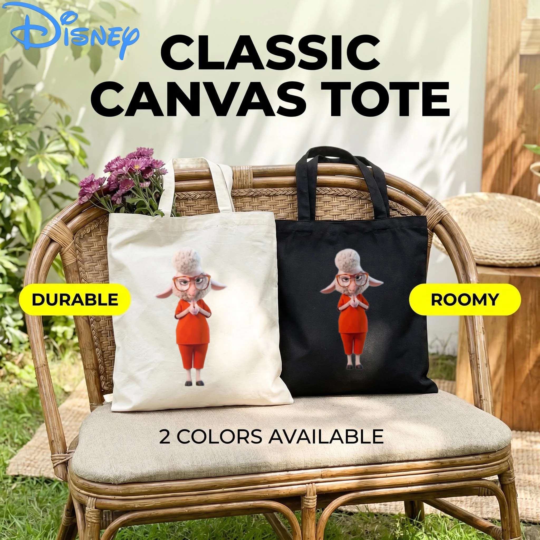 1PC Kawaii Disney Zootopia Canvas Shopping Bag, Sheep Bellwether Daily Handbag for Fans
1PC Kawaii Disney Zootopia Canvas Shopping Bag, Sheep Bellwether Daily Handbag for Fans