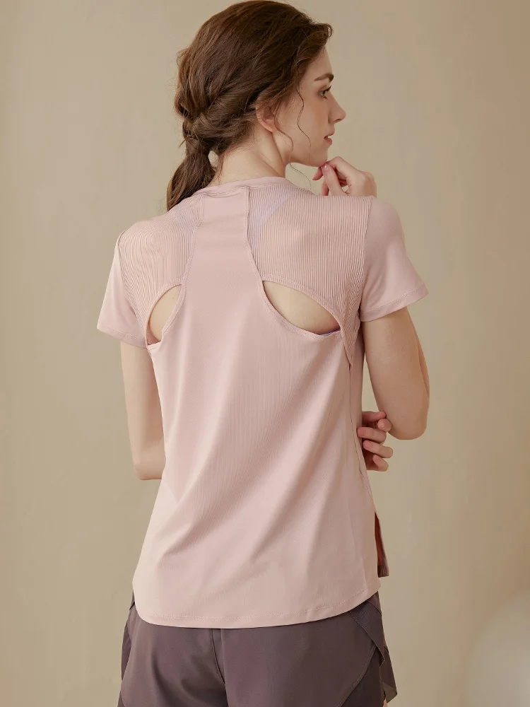 Женская футболка для йоги, летняя новинка, сетчатая, с вырезами, свободного кроя, быстросохнущая, спортивная, с круглым вырезом, из шелковой смеси
Женская футболка для йоги, летняя новинка, сетчатая, с вырезами, свободного кроя, быстросохнущая, спортивная, с круглым вырезом, из шелковой смеси