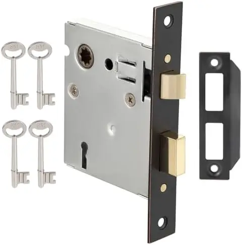 Vintage Mortise Lock Set for Interior Doors – Oil Rubbed Bronze, Reversible Latch & Skeleton Key Hardware
Vintage Mortise Lock Set for Interior Doors – Oil Rubbed Bronze, Reversible Latch & Skeleton Key Hardware