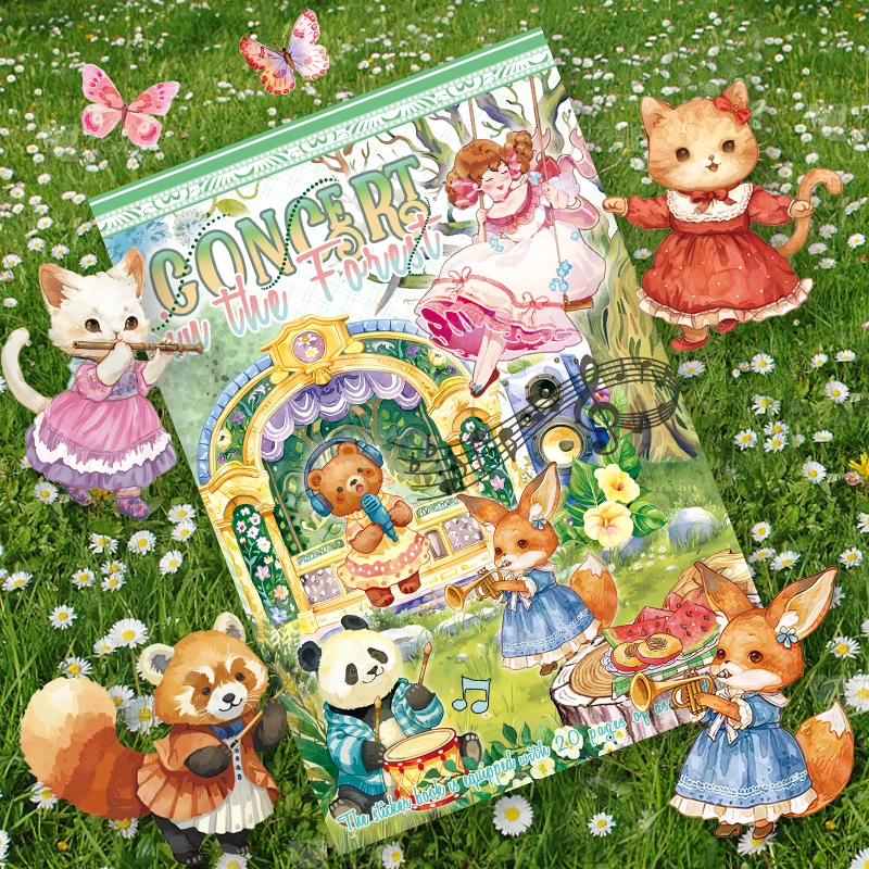20Sheets/Book Kawaii Animal Sticker Book Forest Party Aesthetic Decorative PET Washi Sticker Material Paper Scrapbooking Journal
20Sheets/Book Kawaii Animal Sticker Book Forest Party Aesthetic Decorative PET Washi Sticker Material Paper Scrapbooking Journal