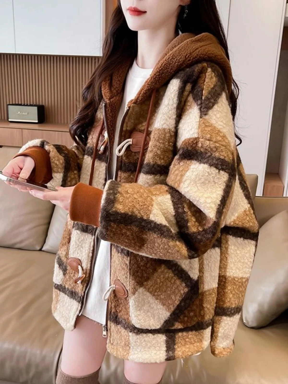Lamb Wool et Small Woman Printed Bomber Wedding Comforts Fancy Turndown Colorblock Anti-Wind Front Lining Stylish Lady Basic
Lamb Wool et Small Woman Printed Bomber Wedding Comforts Fancy Turndown Colorblock Anti-Wind Front Lining Stylish Lady Basic