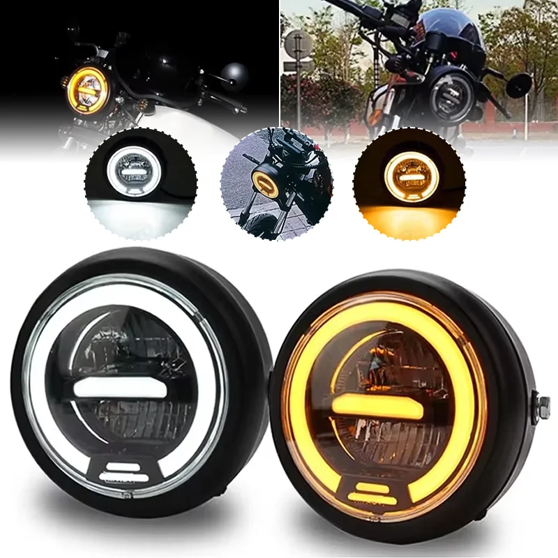 Universal 6.5 Inch LED Motorcycle Headlight Retro Round Daytime Running Light Headlight Assembly For Cafe Racer Honda Yamaha
Universal 6.5 Inch LED Motorcycle Headlight Retro Round Daytime Running Light Headlight Assembly For Cafe Racer Honda Yamaha