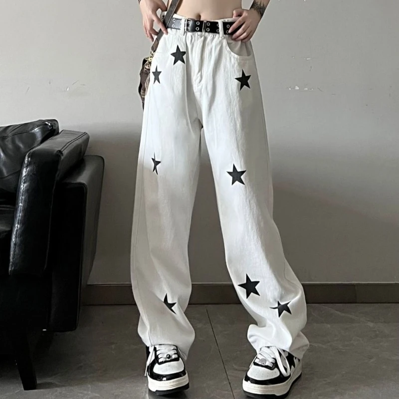 2025 Star Printed Jeans Women High-waisted Straight Full Length Casual Trousers High Street Denim Pants Woman
2025 Star Printed Jeans Women High-waisted Straight Full Length Casual Trousers High Street Denim Pants Woman