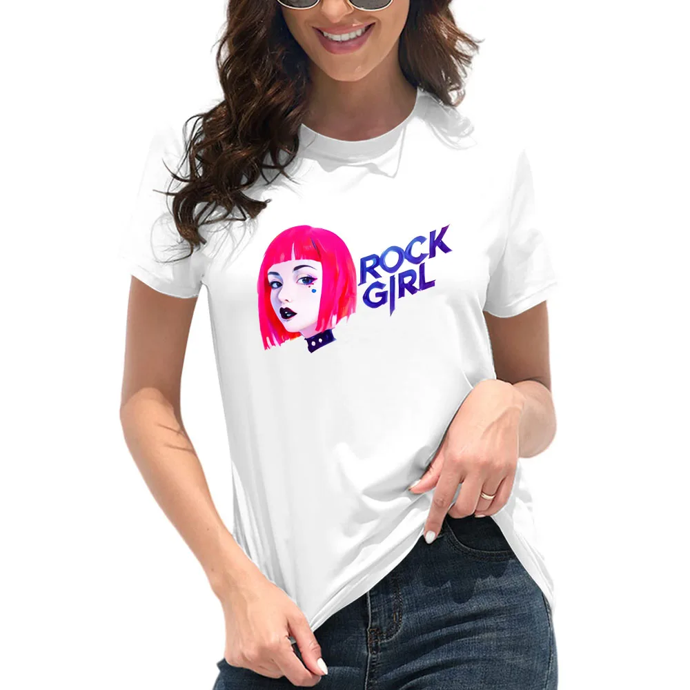 Women's Cotton Rock Girl charming confident pattern printed slim fit casual sports short sleeved T-shirt for outdoor activi
Women's Cotton Rock Girl charming confident pattern printed slim fit casual sports short sleeved T-shirt for outdoor activi