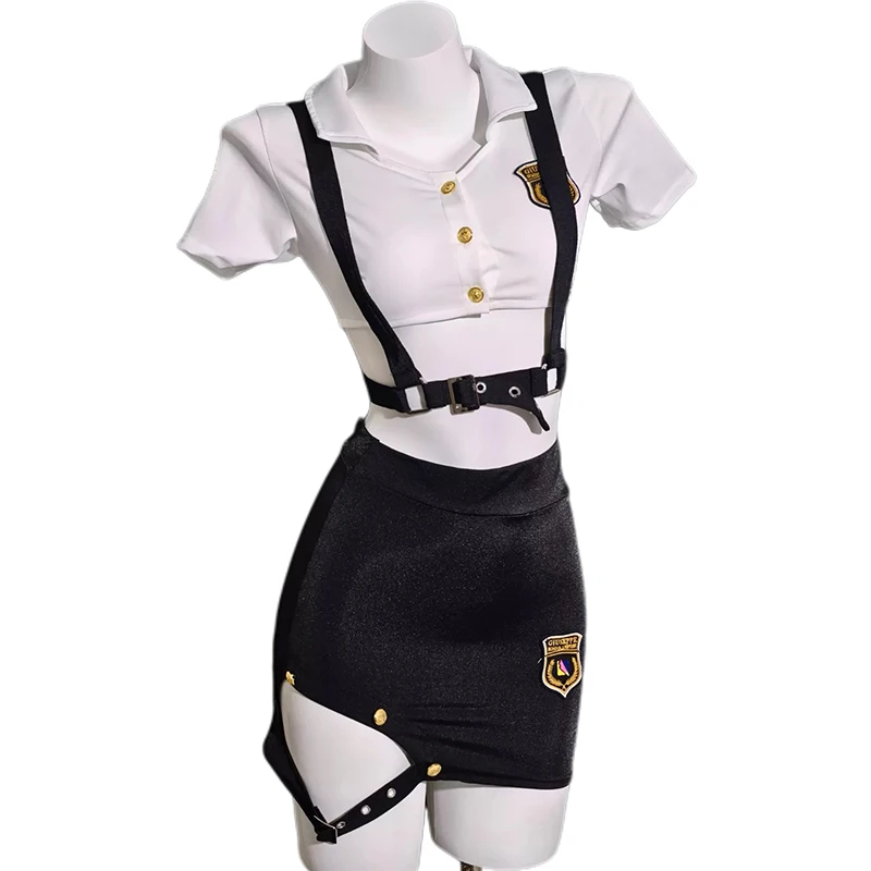 Female Police Academy School Policewoman Cosplay Uniform Outfit Stewardess Role Play Two Piece Dress Up Party Bodycon Skirt New
Female Police Academy School Policewoman Cosplay Uniform Outfit Stewardess Role Play Two Piece Dress Up Party Bodycon Skirt New