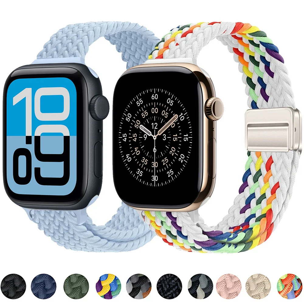 Nylon Loop Strap for Apple Watch Band Ultra 49mm 10-11 46mm 42mm 44mm 45mm 40 41 Magnetic Bracelet iWatch Series 9 8 7 6 5 SE/3
Nylon Loop Strap for Apple Watch Band Ultra 49mm 10-11 46mm 42mm 44mm 45mm 40 41 Magnetic Bracelet iWatch Series 9 8 7 6 5 SE/3