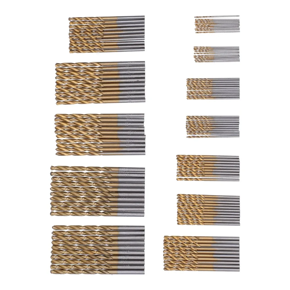 120pcs Durable Six Sizes Twist Drill Bits Metric Sizes 1/1.5/2/2.5/3/3.5mm Ti Plated Drill Bits Drill Bit Set Metal Drilling
120pcs Durable Six Sizes Twist Drill Bits Metric Sizes 1/1.5/2/2.5/3/3.5mm Ti Plated Drill Bits Drill Bit Set Metal Drilling