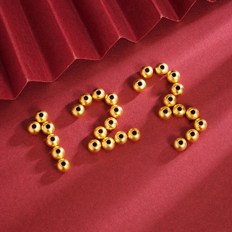 Luxury 100% Real 24K Gold Matte Loose Beads DIY Bracelet Spacer Beads For Jewelry Making
Luxury 100% Real 24K Gold Matte Loose Beads DIY Bracelet Spacer Beads For Jewelry Making
