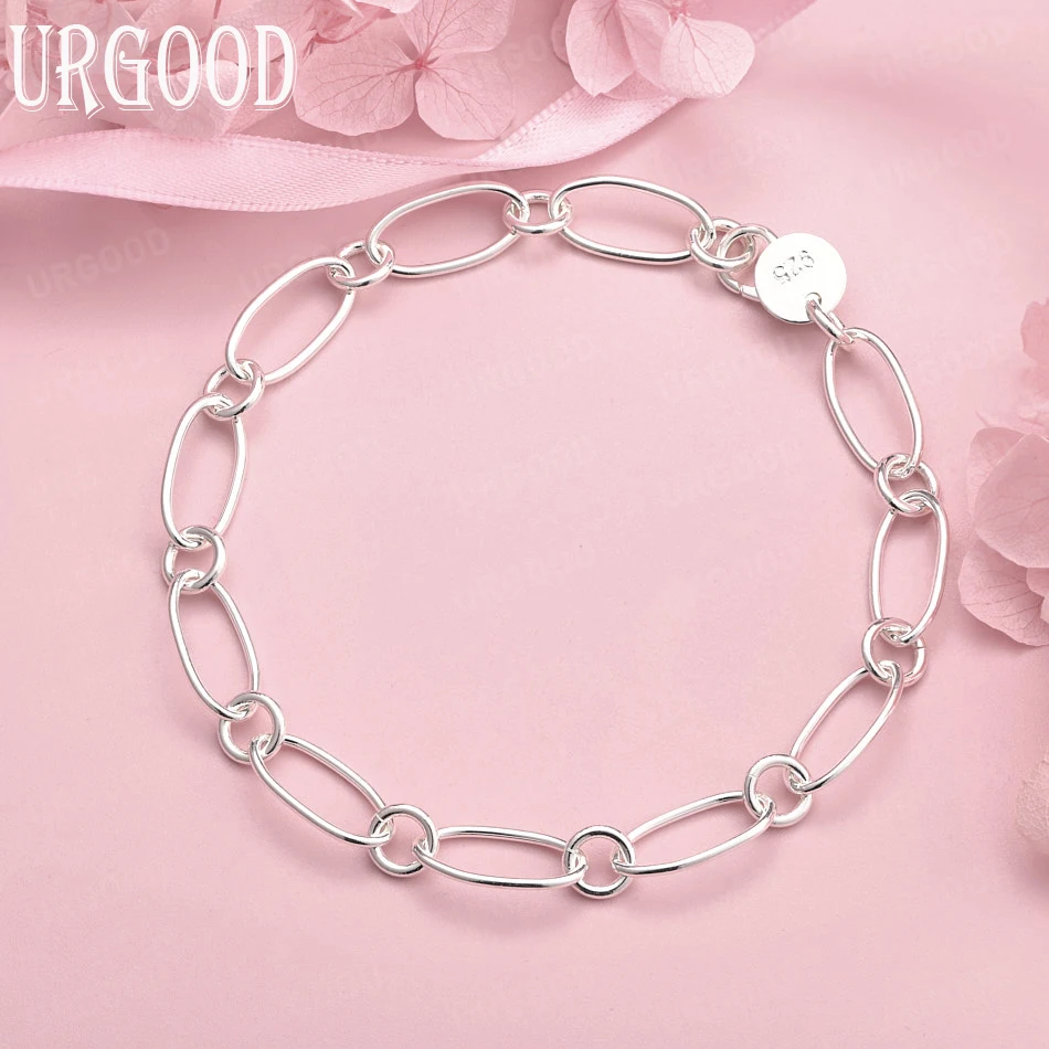 925 Sterling Silver Interlocking Bracelet For Women Party Engagement Wedding Fashion Jewelry
925 Sterling Silver Interlocking Bracelet For Women Party Engagement Wedding Fashion Jewelry