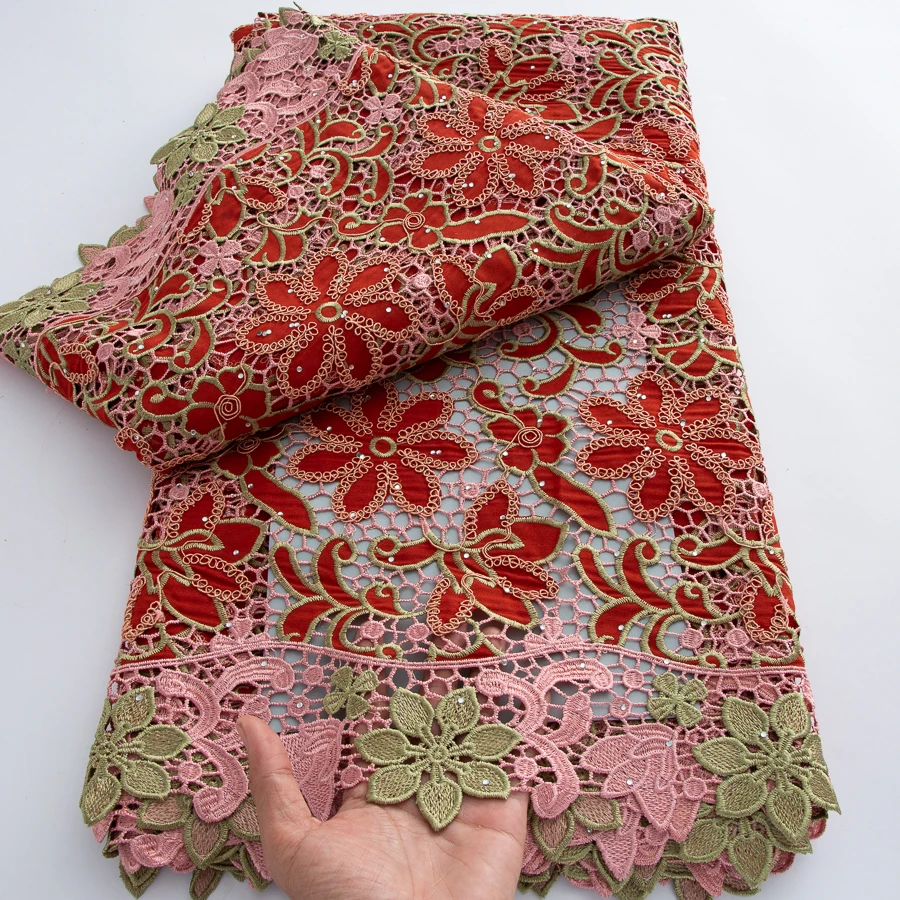 African Cotton Lace Fabric Water Soluble Lace 2026 High Quality 5 Yards Nigerian Swiss Voile Lace Fabric for Women Dress Sewing
African Cotton Lace Fabric Water Soluble Lace 2026 High Quality 5 Yards Nigerian Swiss Voile Lace Fabric for Women Dress Sewing