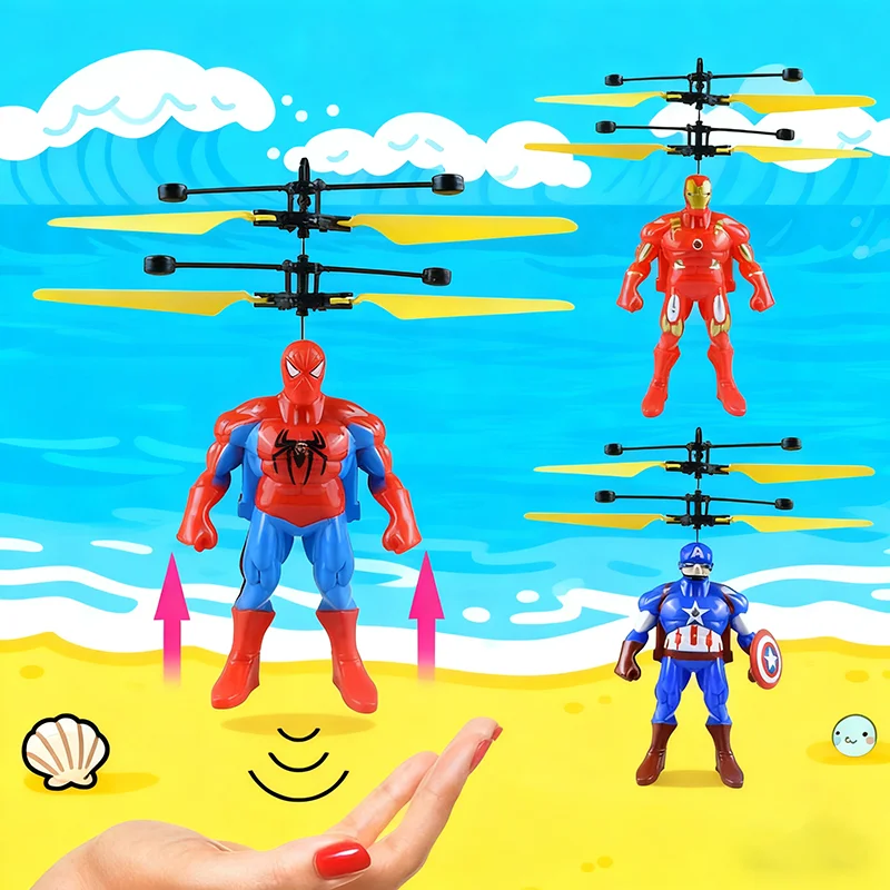 Cartoon Spiderman Flying Toy Cool Mini Superhero Drone Hand Induction Toy Iron Man Captain Flying Toy Boy Birthday Christma Gift
Cartoon Spiderman Flying Toy Cool Mini Superhero Drone Hand Induction Toy Iron Man Captain Flying Toy Boy Birthday Christma Gift