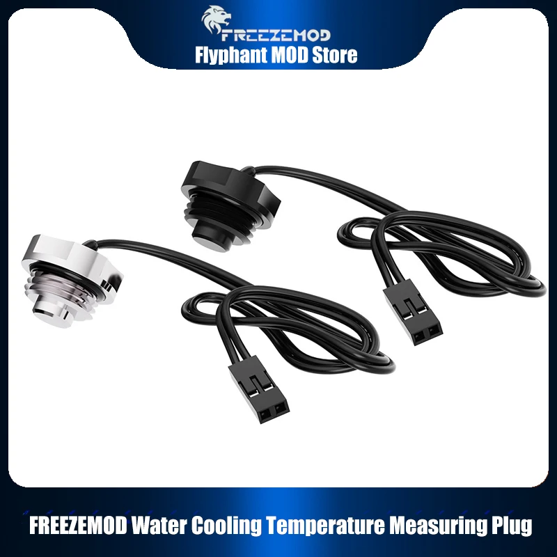 FREEZEMOD G1/4 plug temperature sensor waterproof plug metal XH2.54 terminal interface DT-CWC