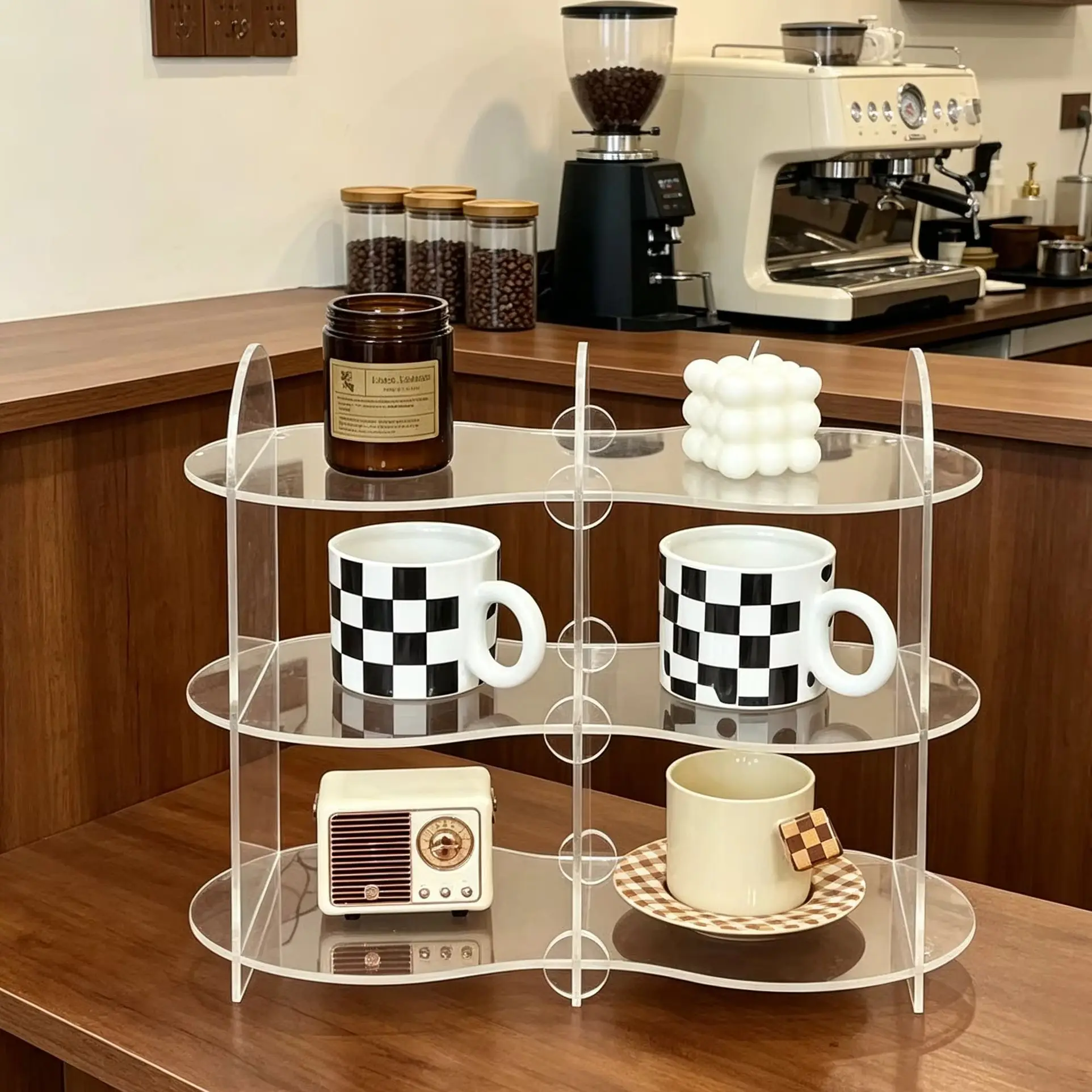 3-Tier Clear Acrylic Cup Holder Stand Multifunctional Storage Rack for Mugs Perfumes Cosmetics Plant Display Organizer Shelf
3-Tier Clear Acrylic Cup Holder Stand Multifunctional Storage Rack for Mugs Perfumes Cosmetics Plant Display Organizer Shelf