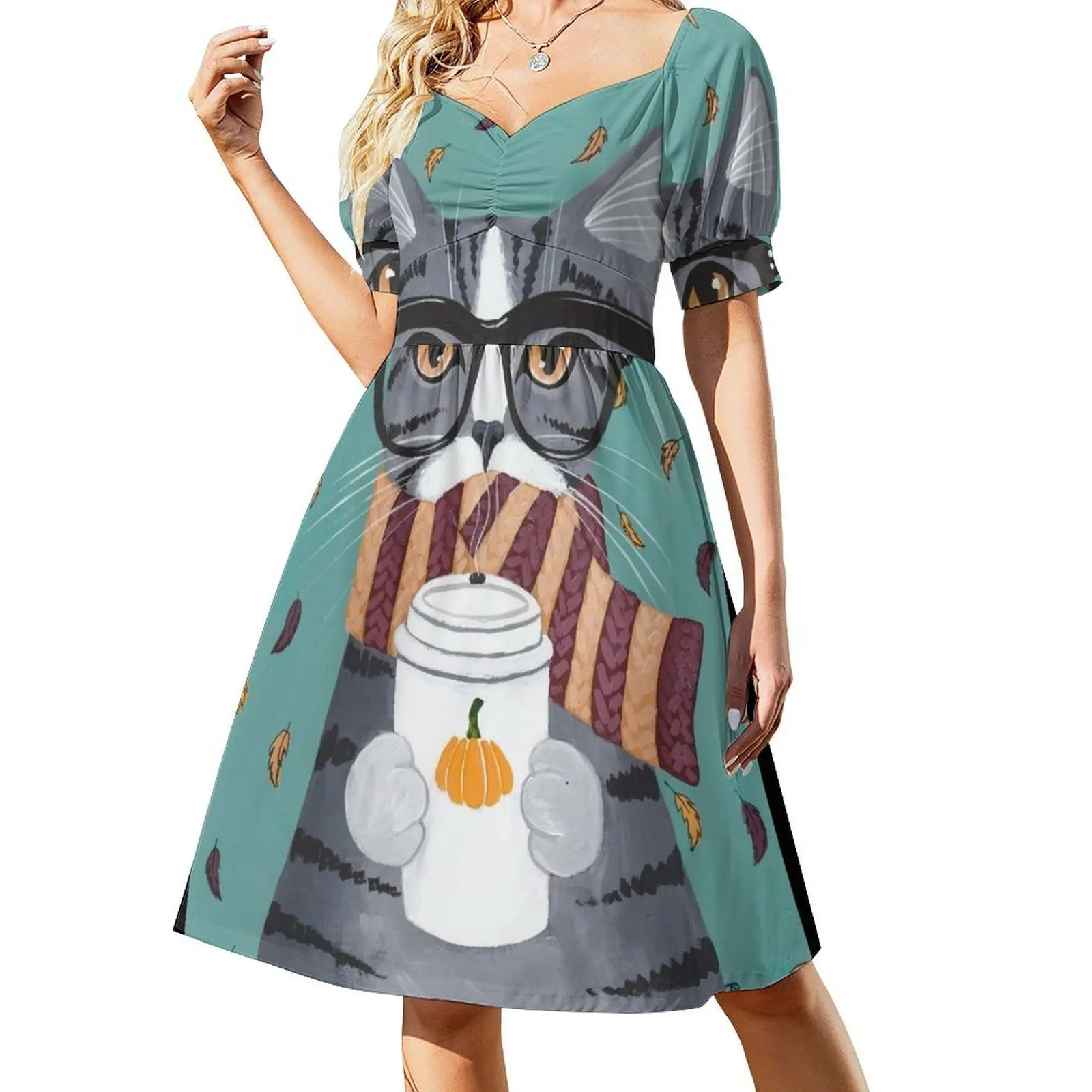 Grey Tabby Autumn Coffee Cat Short-Sleeved Dress dresses for women 2025 party dresses woman
Grey Tabby Autumn Coffee Cat Short-Sleeved Dress dresses for women 2025 party dresses woman