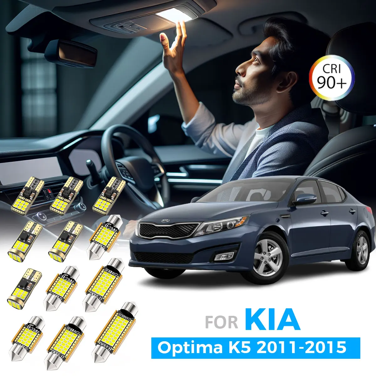 AENVTOL 12Pcs For Kia Optima K5 2011 2012 2013 2014 2015 Car LED Interior Dome Reading Map Trunk Light Bulb Kit Accessories
AENVTOL 12Pcs For Kia Optima K5 2011 2012 2013 2014 2015 Car LED Interior Dome Reading Map Trunk Light Bulb Kit Accessories