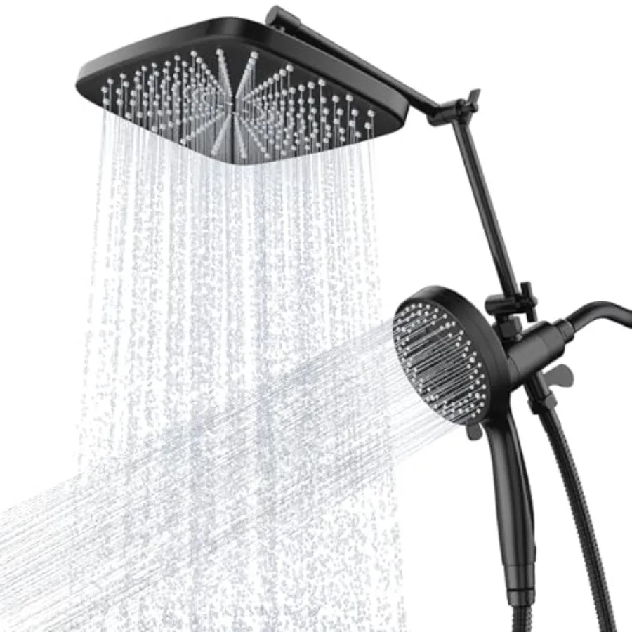 12" Rain Shower Head with Magnetic 4.7" 9-Mode Handheld Spray Combo, High Pressure Dual Shower Heads with Adjustable Extension
12" Rain Shower Head with Magnetic 4.7" 9-Mode Handheld Spray Combo, High Pressure Dual Shower Heads with Adjustable Extension
