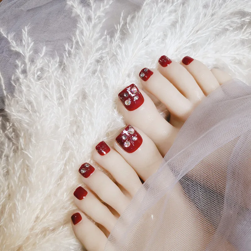 24pcs Rhinestones Inlaid Toenail Patch Convenient And Cost-effective Suitable For Most People B88
24pcs Rhinestones Inlaid Toenail Patch Convenient And Cost-effective Suitable For Most People B88