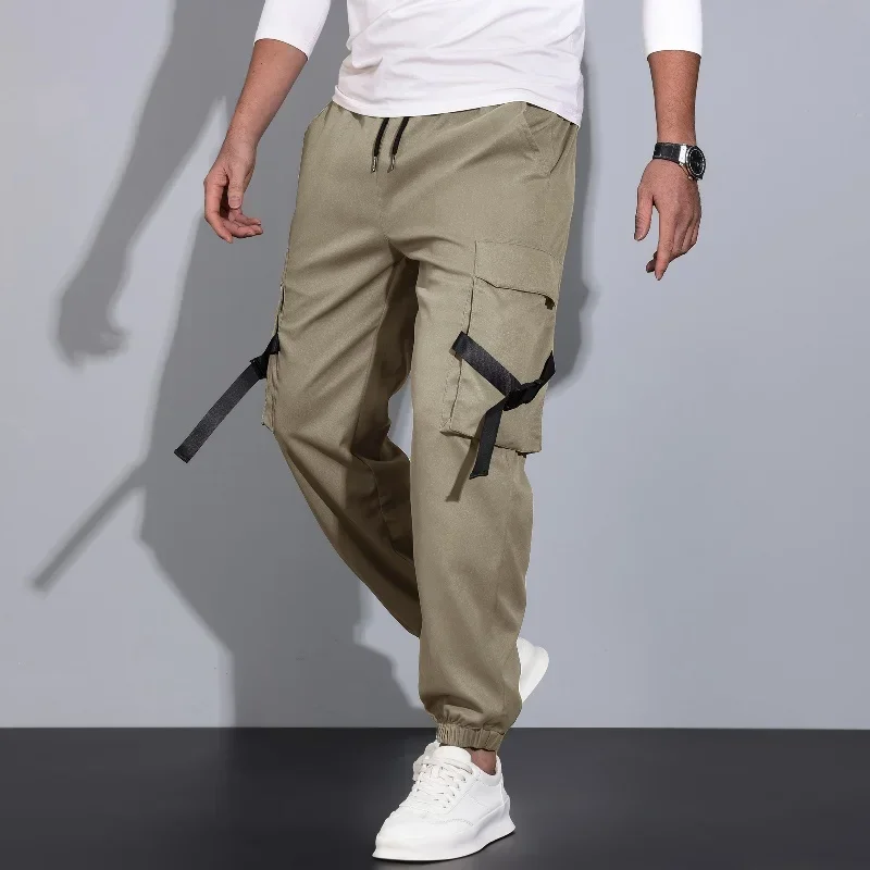 Men's Four Seasons Casual Drawstring Work Pants with Simple Pocket Design Fashionable Comfortable Cool Fabric Sports Pants
Men's Four Seasons Casual Drawstring Work Pants with Simple Pocket Design Fashionable Comfortable Cool Fabric Sports Pants