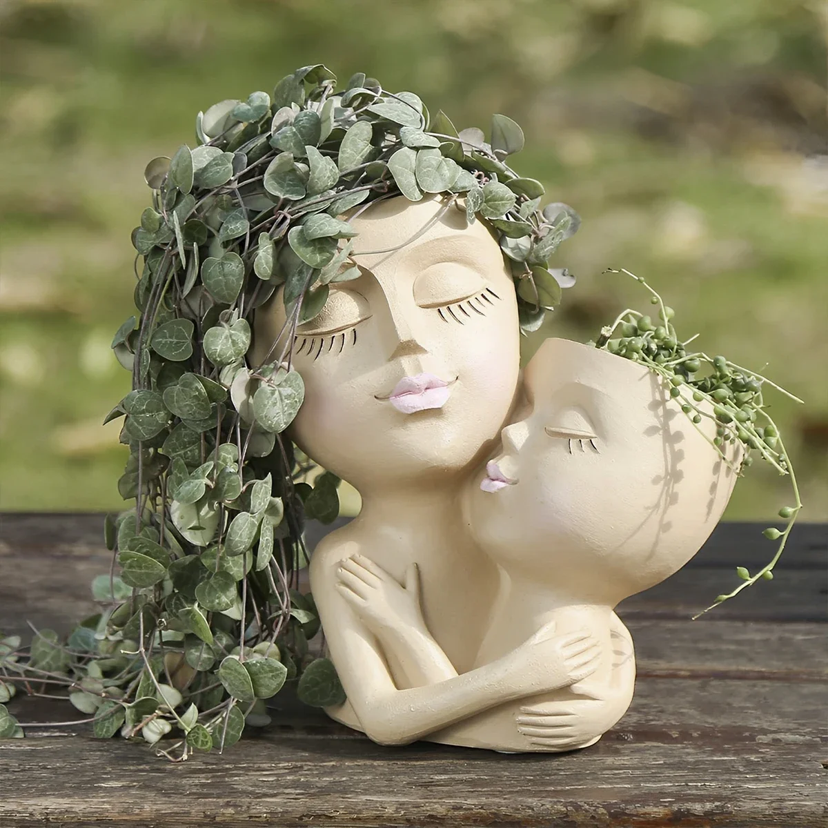 1Pc Creativity Flower Pot,Resin Cute Girl Face Planters with Drainage Hole Desktop Succulent Planters for Indoor Outdoor Decor
1Pc Creativity Flower Pot,Resin Cute Girl Face Planters with Drainage Hole Desktop Succulent Planters for Indoor Outdoor Decor