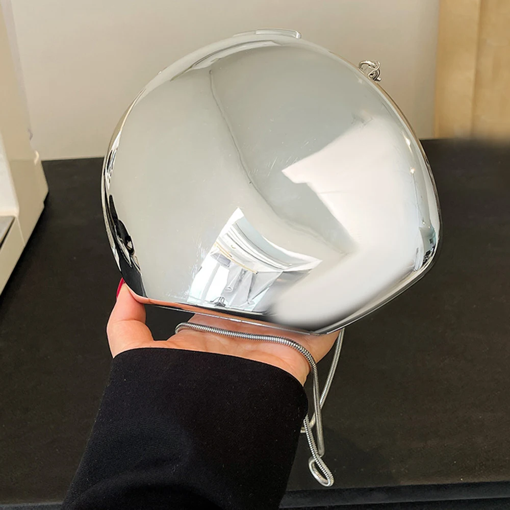 Smooth Mirror Design Acrylic Egg Shape Clutch Bag Women Designer Evening Party Cute Purse New Shell Handbag Quality Metal Style
Smooth Mirror Design Acrylic Egg Shape Clutch Bag Women Designer Evening Party Cute Purse New Shell Handbag Quality Metal Style