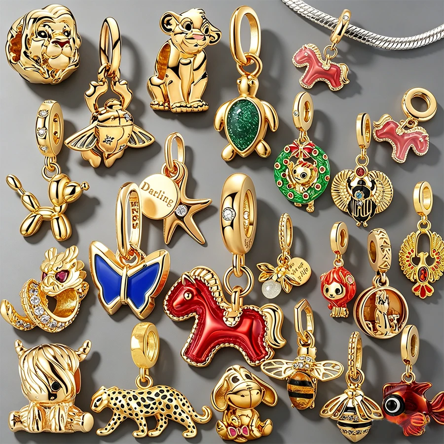 2026 New Gold Charms Fit Original Bracelet Lion King Horse Butterfly Bee Leopard Highland Cow Enamel DIY Jewelry Gift for Women
2026 New Gold Charms Fit Original Bracelet Lion King Horse Butterfly Bee Leopard Highland Cow Enamel DIY Jewelry Gift for Women