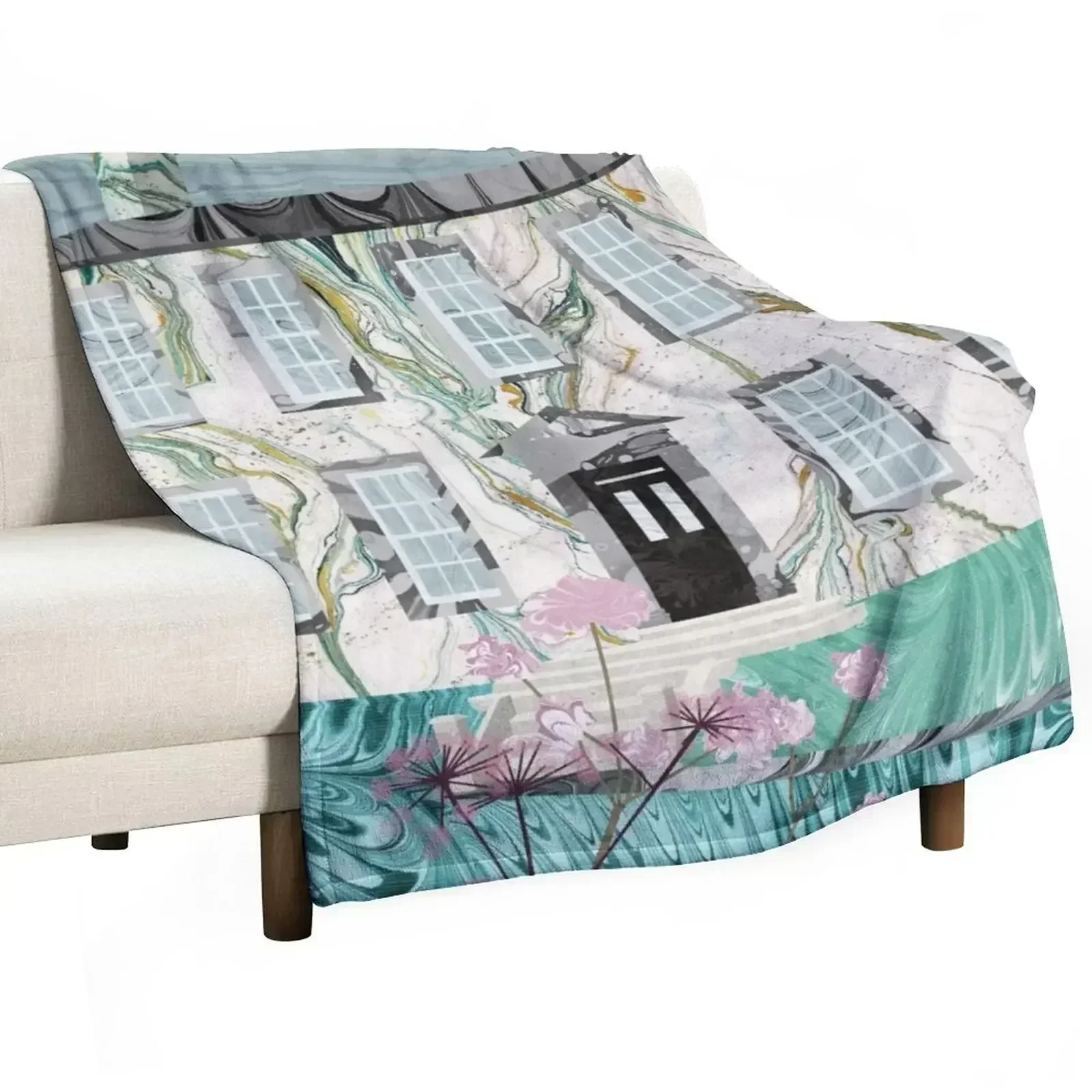 The Bronte Sisters' Parsonage,Haworth : Collage in Marbled Bookbinding Paper Throw Blanket Decorative Sofas Thin Blankets
The Bronte Sisters' Parsonage,Haworth : Collage in Marbled Bookbinding Paper Throw Blanket Decorative Sofas Thin Blankets