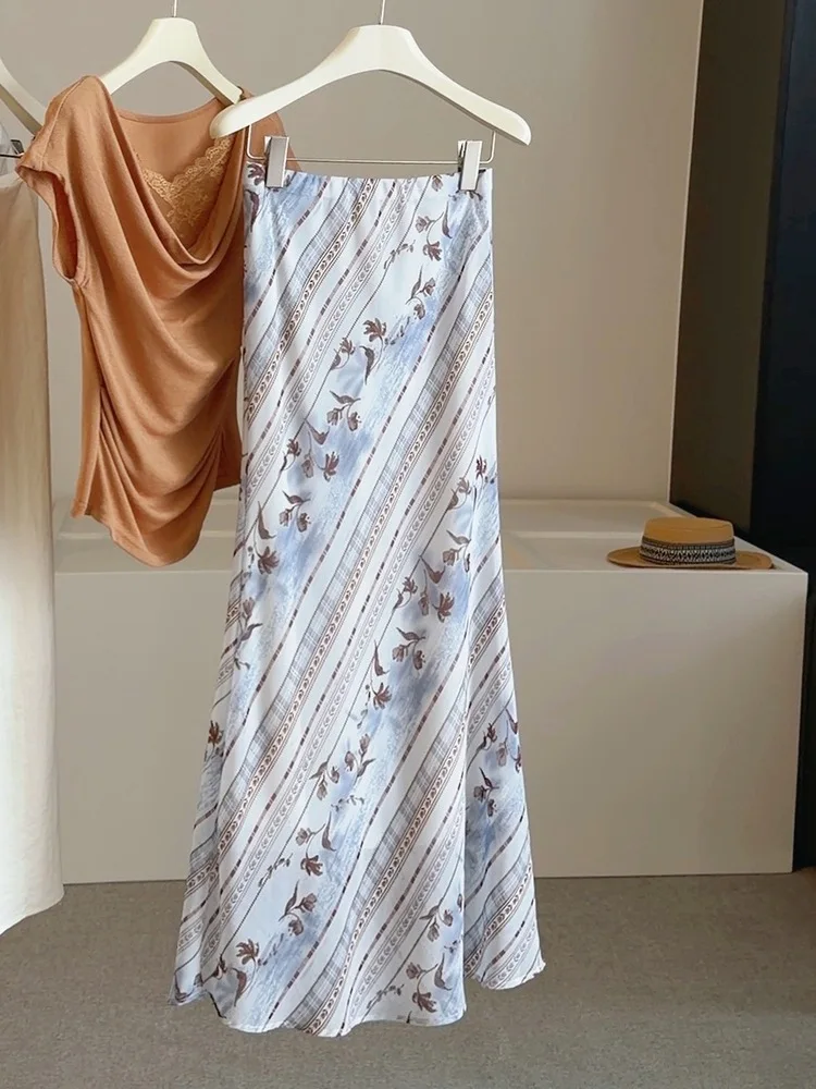 New 2026 Summer Elegant Gradient Print Plaid Fishtail Skirt Women High-waisted Slimming Bodycon Long Skirt
New 2026 Summer Elegant Gradient Print Plaid Fishtail Skirt Women High-waisted Slimming Bodycon Long Skirt
