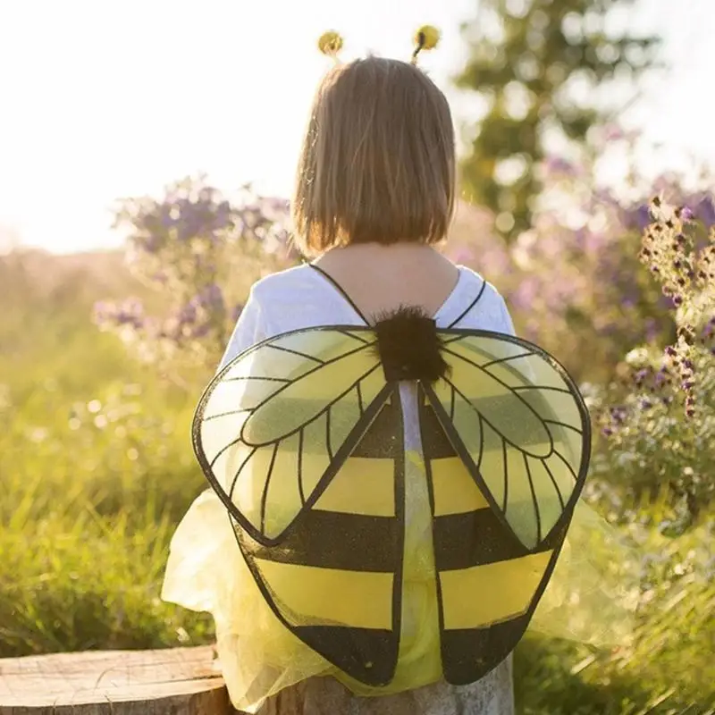 Y3NE Bees Costume Set with Wing and Headband Set Bees Wing Insect Wing Butterfly Wing Halloween Wing for Themed Parties
Y3NE Bees Costume Set with Wing and Headband Set Bees Wing Insect Wing Butterfly Wing Halloween Wing for Themed Parties